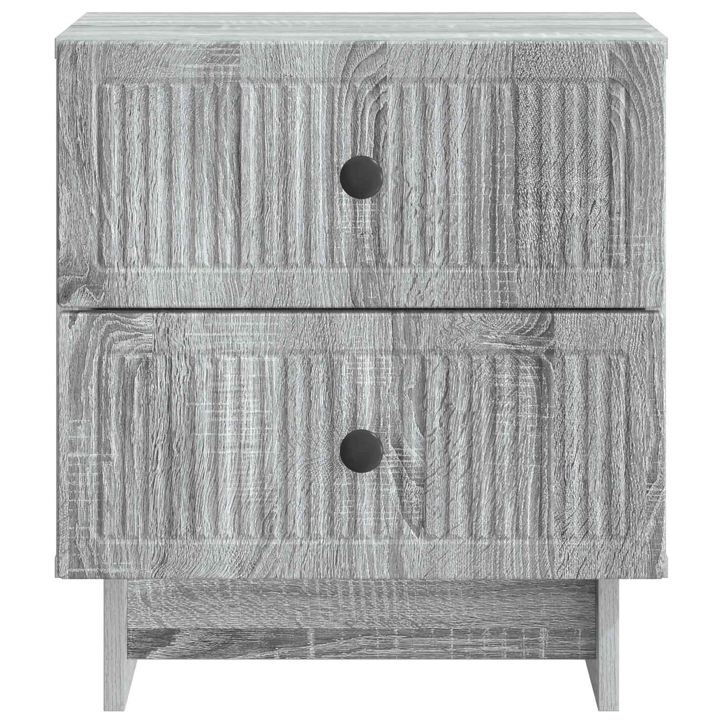 Nattbordskap med skuff 2 pcs Grå sonoma 43 x 34,5 x 47,5 cm