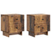 Nattbordskap med skuff 2 pcs Gammelt tre 43 x 34,5 x 47,5 cm