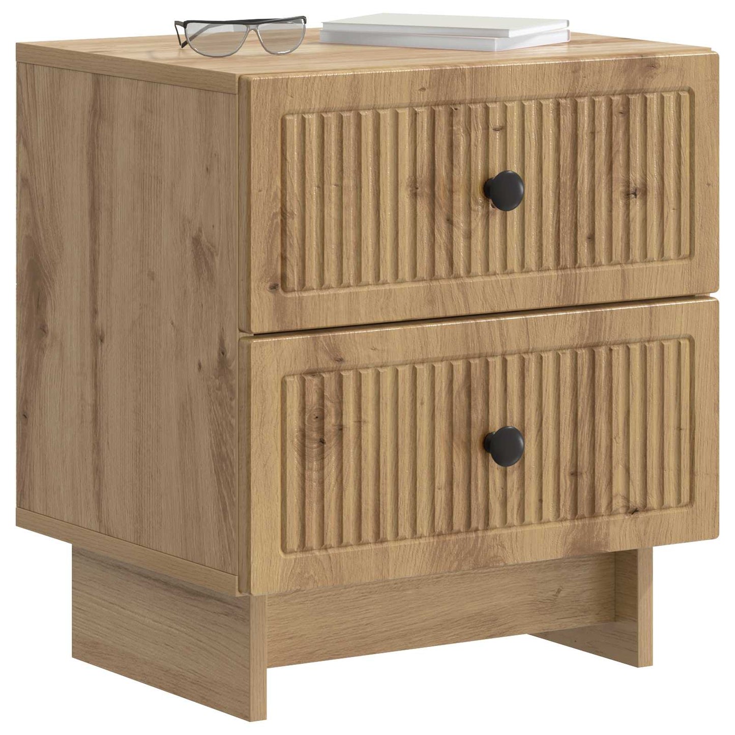 Nattbordskap med skuff 2 pcs Artisan eik 43 x 34,5 x 47,5 cm
