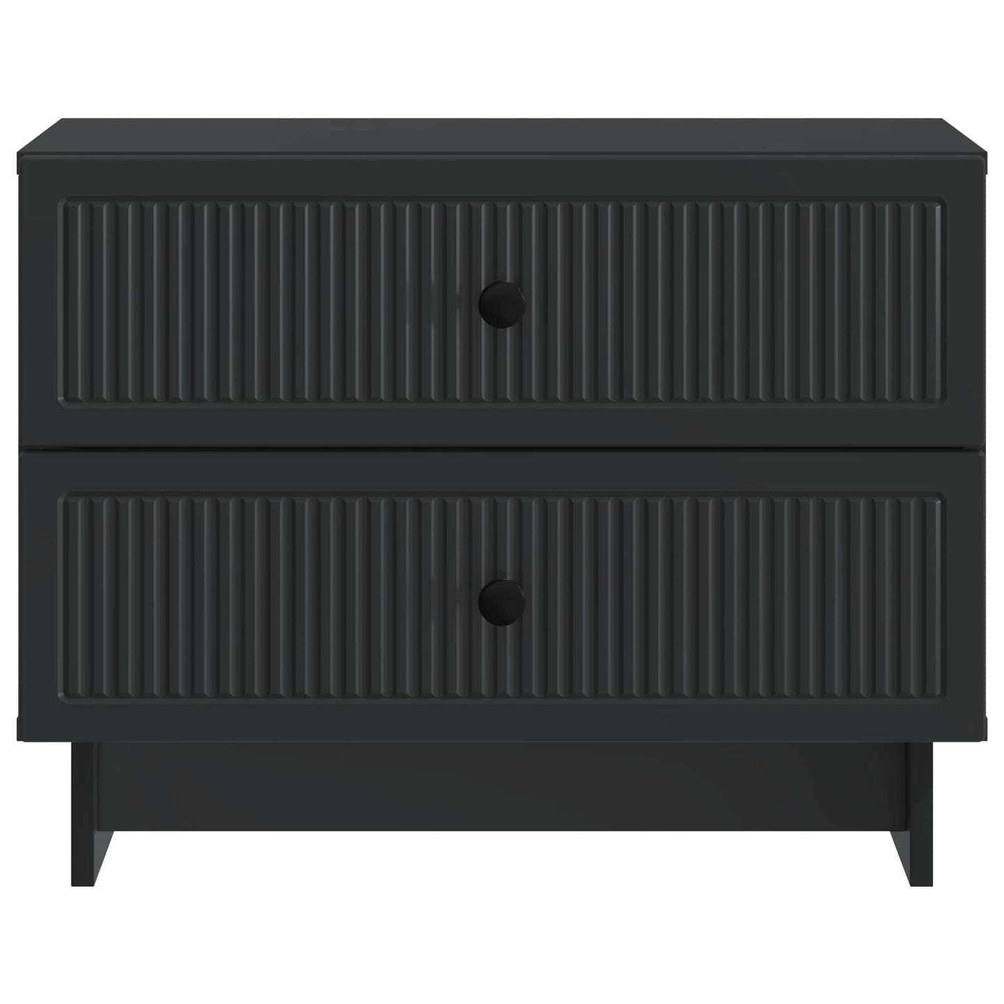 Nattbordskap med skuff Svart 62 x 34,5 x 47,5 cm Konstruert tre