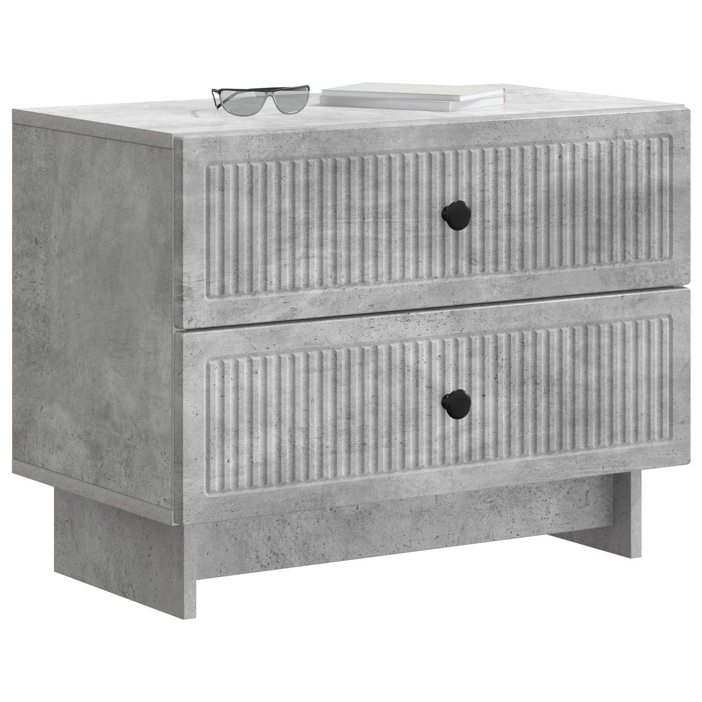 Nattbordskap Betonggrå 62 x 34,5 x 47,5 cm Konstruert tre