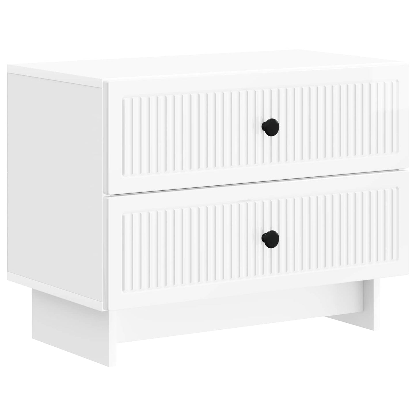 Nattbordskap Høgglans hvit 62 x 34,5 x 47,5 cm Konstruert tre