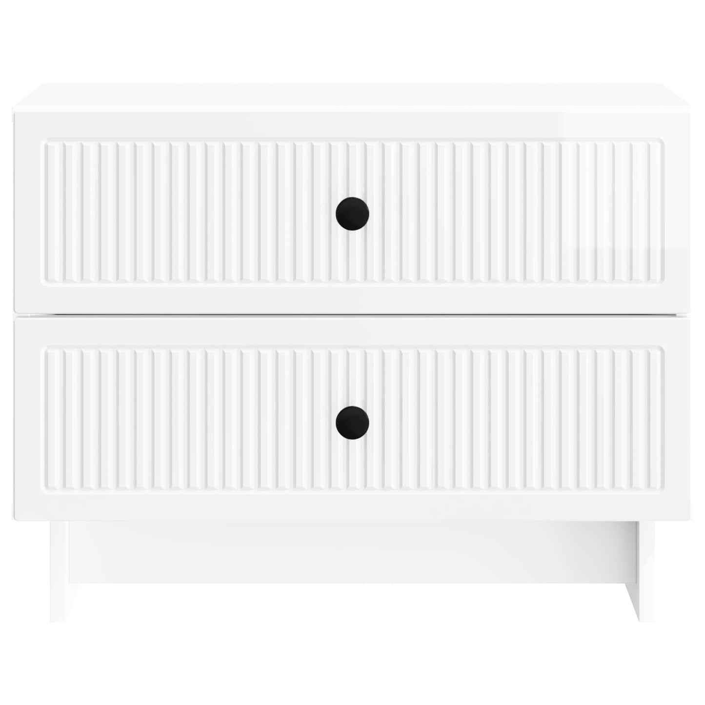 Nattbordskap Høgglans hvit 62 x 34,5 x 47,5 cm Konstruert tre