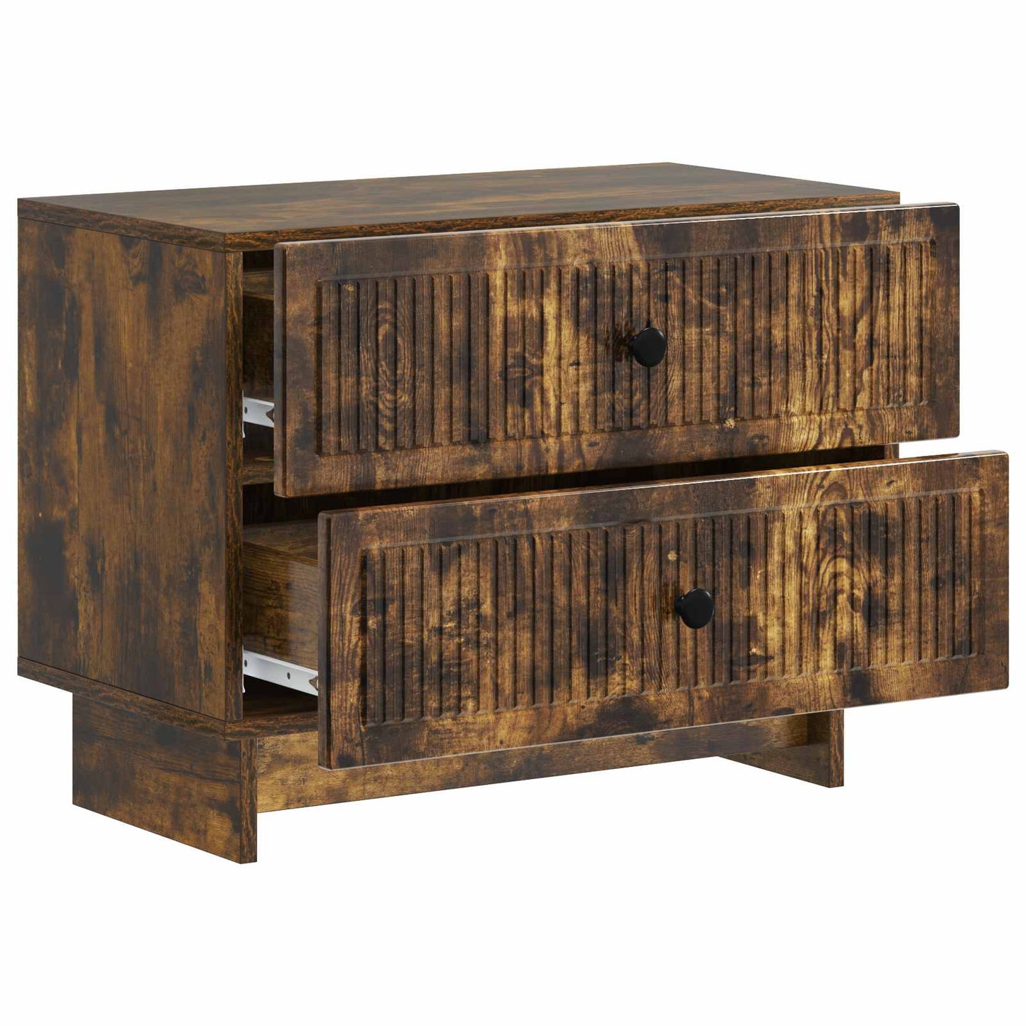 Nattbordskap Røkt Eik 62 x 34,5 x 47,5 cm Konstruert tre