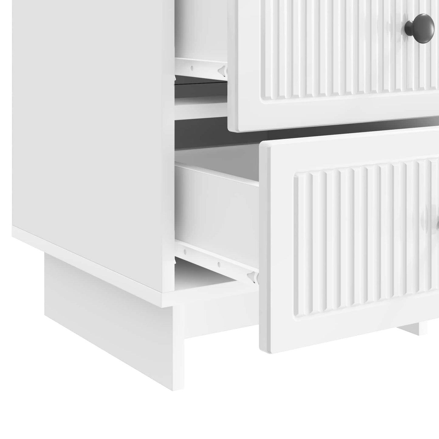 Nattbordskap Høgglans hvit 43 x 41 x 66,5 cm Konstruert tre