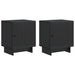 Nattbordskap 2 pcs Svart 43 x 34,5 x 50 cm Konstruert tre