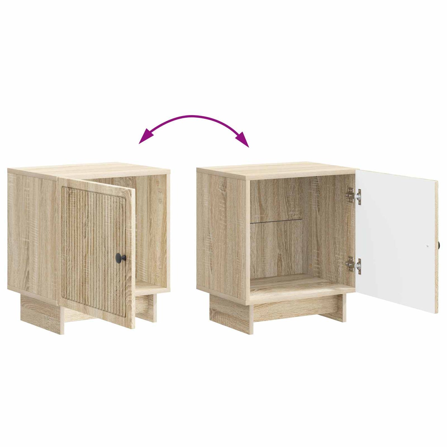 Nattbordskap Sonoma eik 43 x 34,5 x 50 cm Konstruert tre