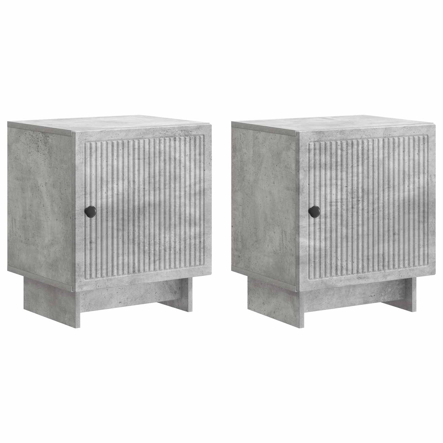 Nattbordskap 2 pcs Betonggrå 43 x 34,5 x 50 cm Konstruert tre
