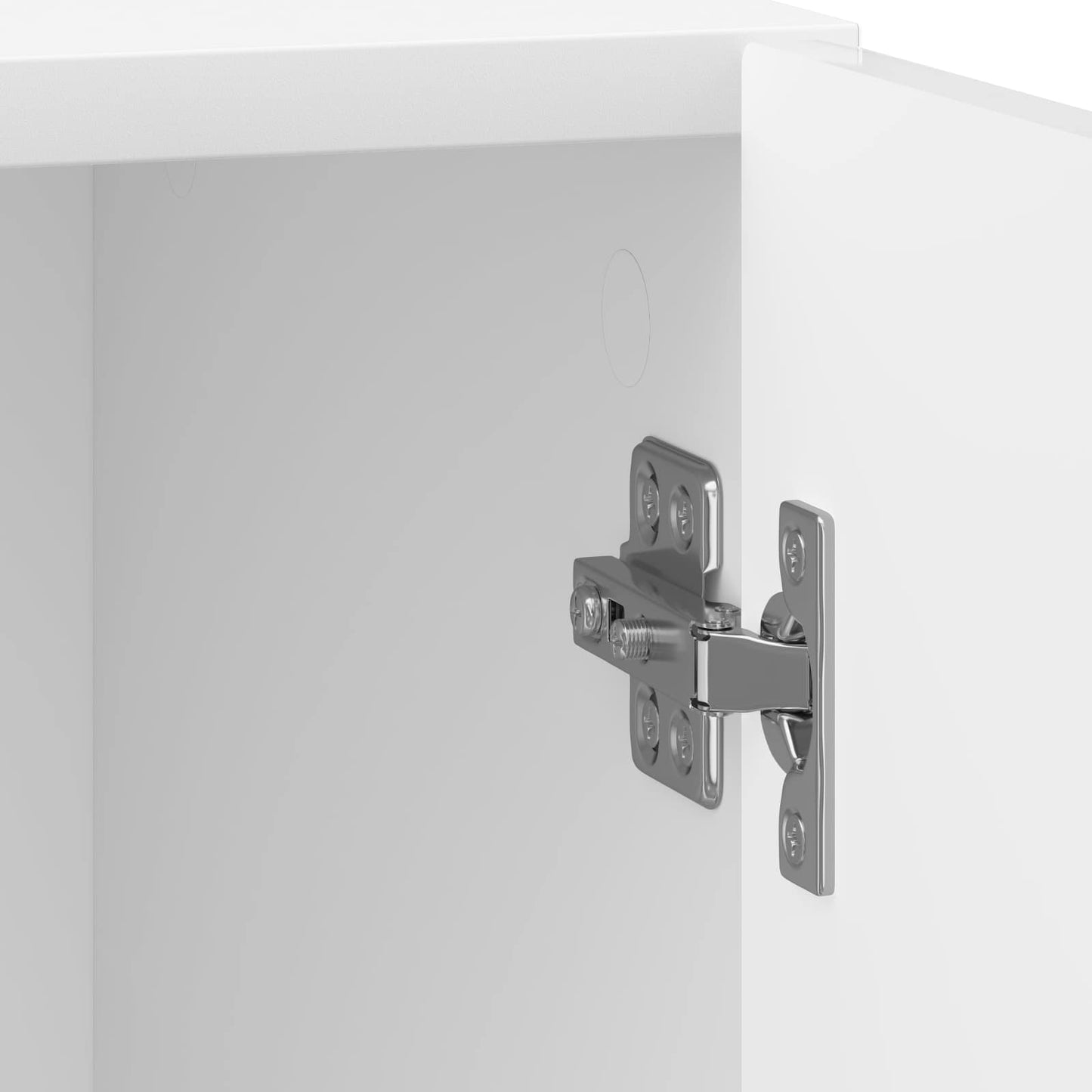Nattbordskap Høgglans hvit 43 x 34,5 x 50 cm Konstruert tre