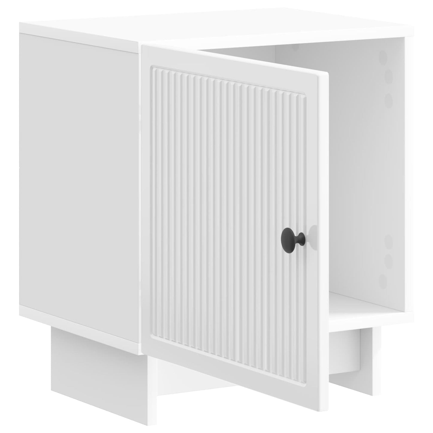 Nattbordskap 2 pcs Høgglans hvit 43 x 34,5 x 50 cm