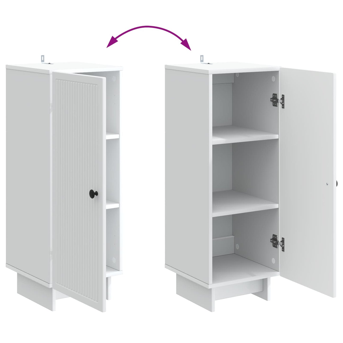 Serviesskap Hvit 33 x 34,5 x 90 cm Konstruert tre