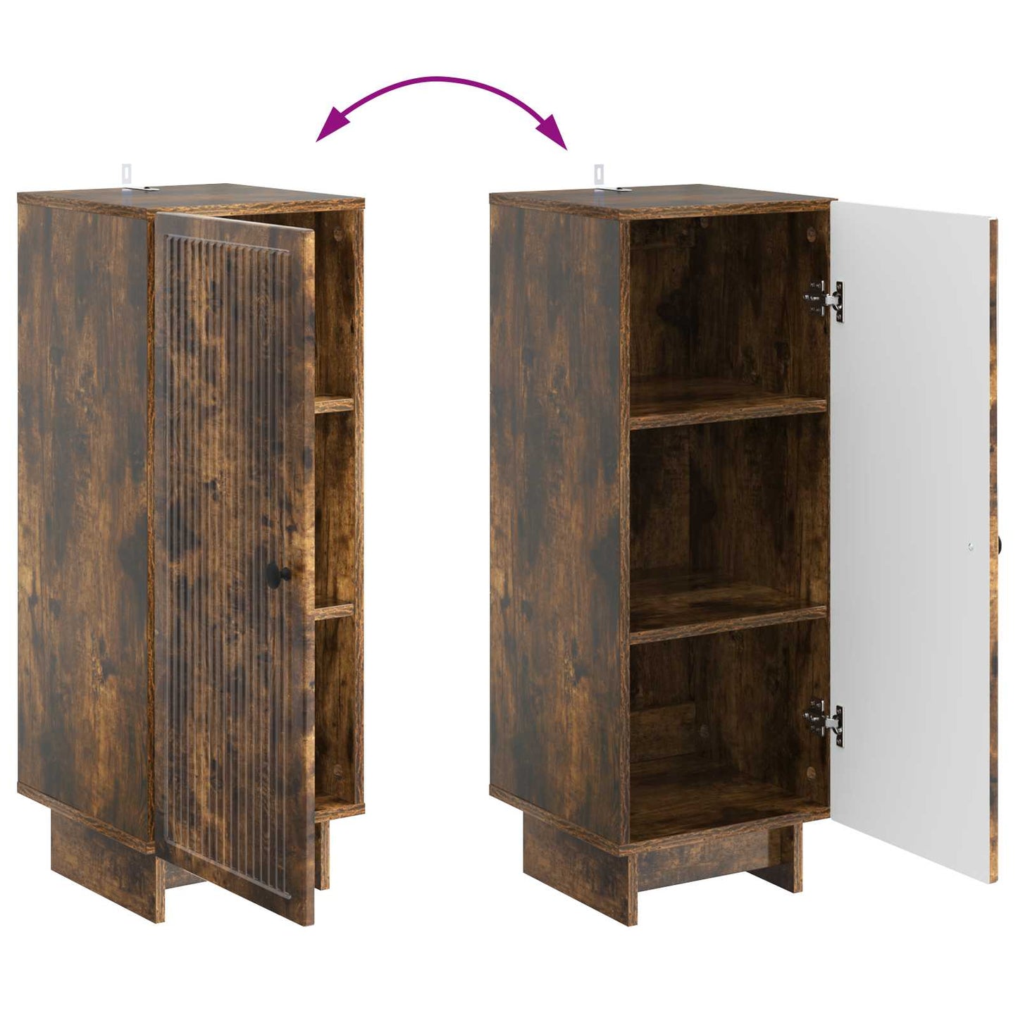 Serviesskap Røkt Eik 33 x 34,5 x 90 cm Konstruert tre