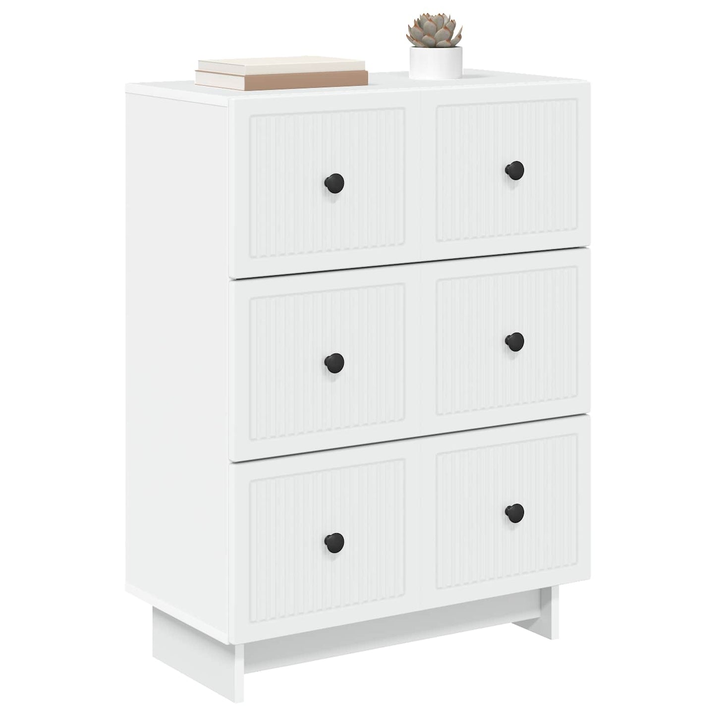 Skuffeskap Hvit 66 x 34,5 x 90 cm Konstruert tre