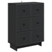 Skuffeskap Svart 66 x 34,5 x 90 cm Konstruert tre