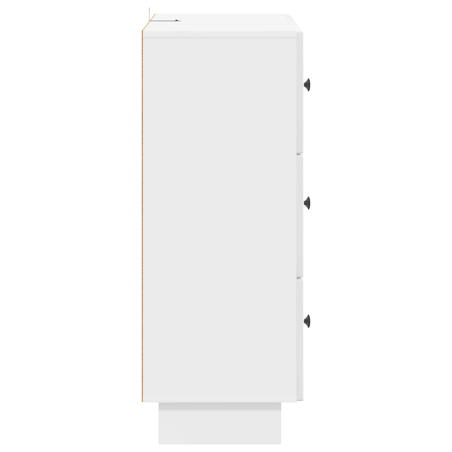 Skuffeskap Høgglans hvit 66 x 34,5 x 90 cm Konstruert tre
