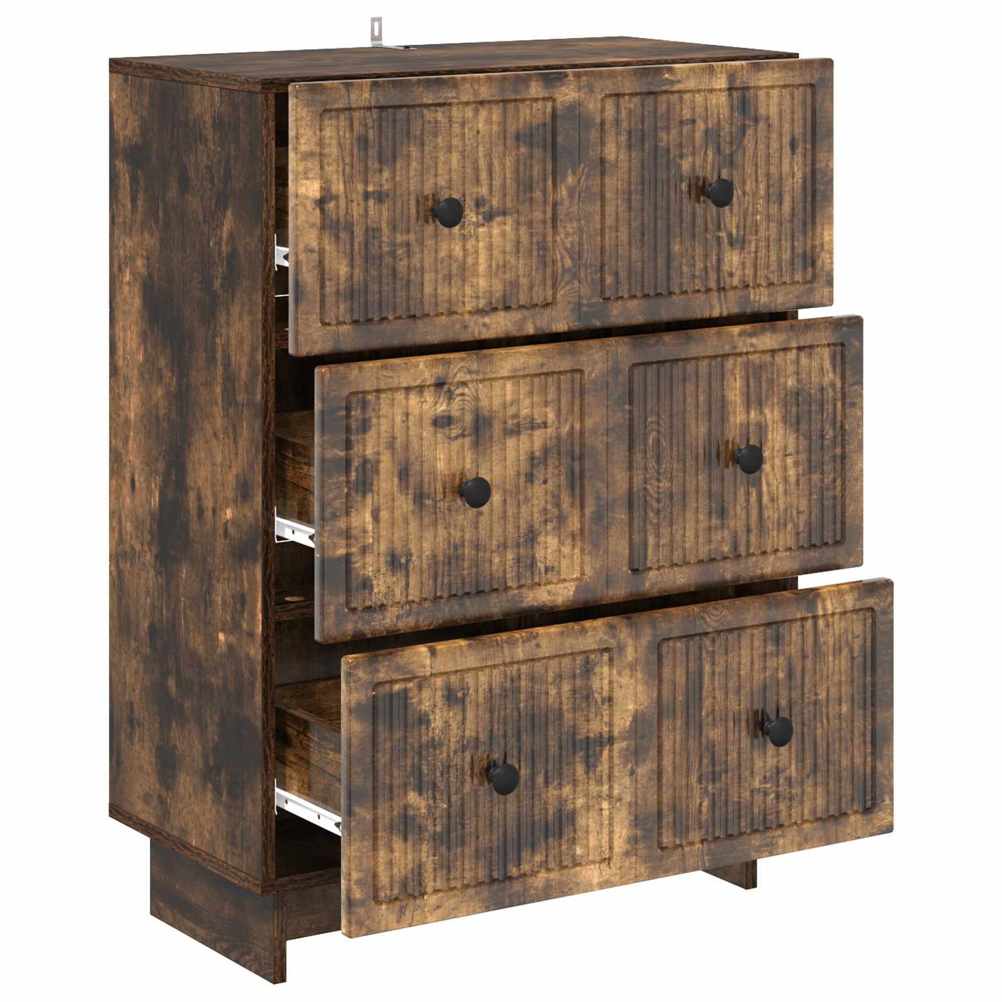Skuffeskap Røkt Eik 66 x 34,5 x 90 cm Konstruert tre