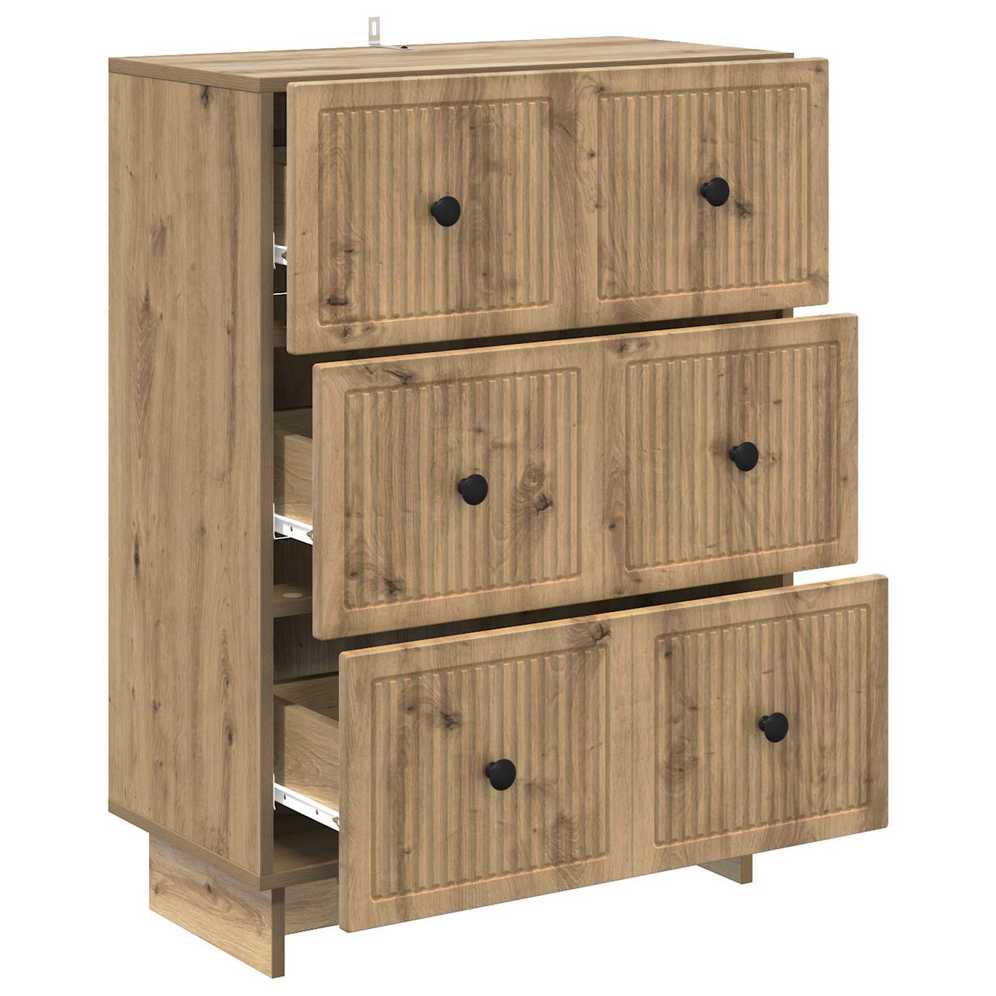 Skuffeskap Artisan eik 66 x 34,5 x 90 cm Konstruert tre