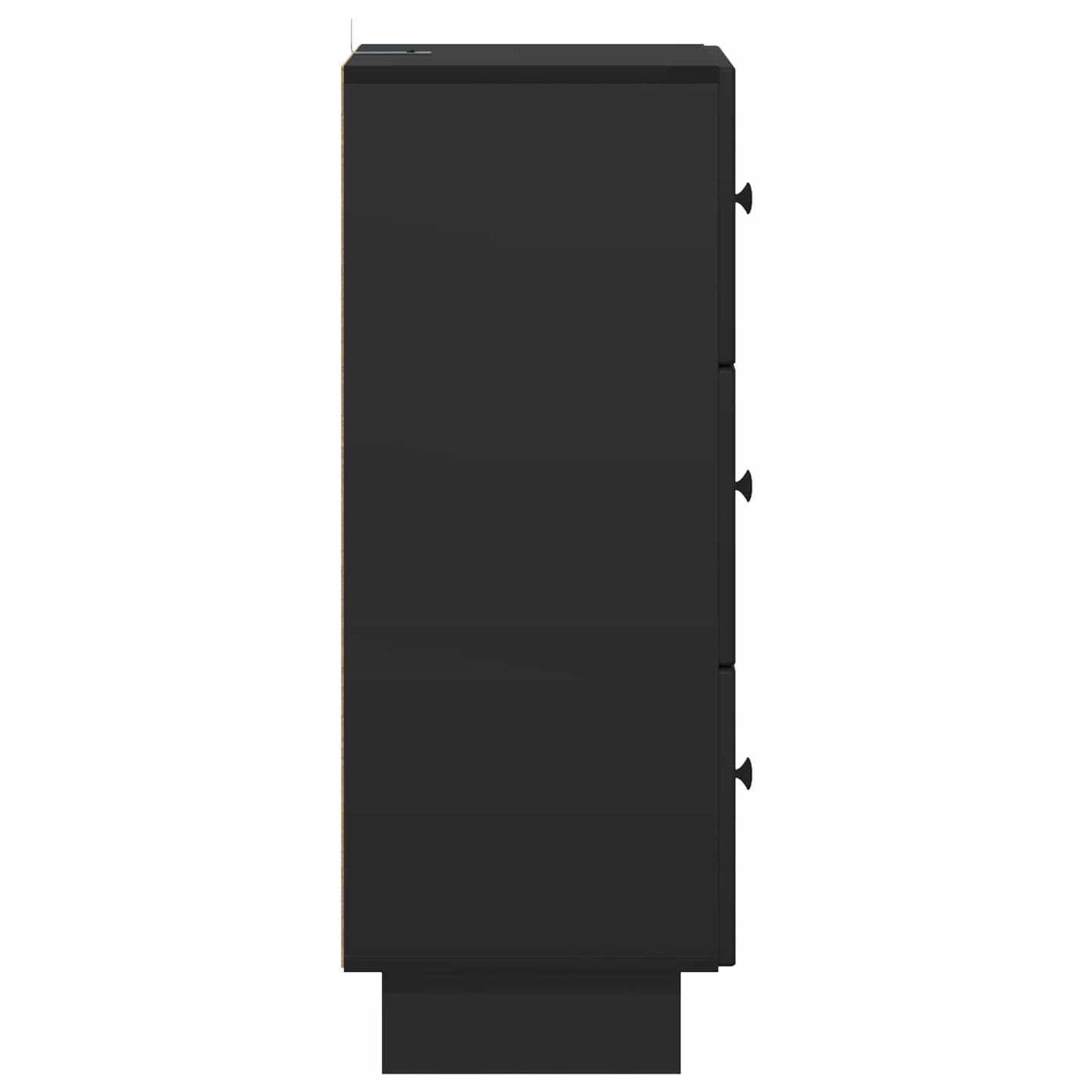 Skuffeskap Svart 33 x 34,5 x 90 cm Konstruert tre