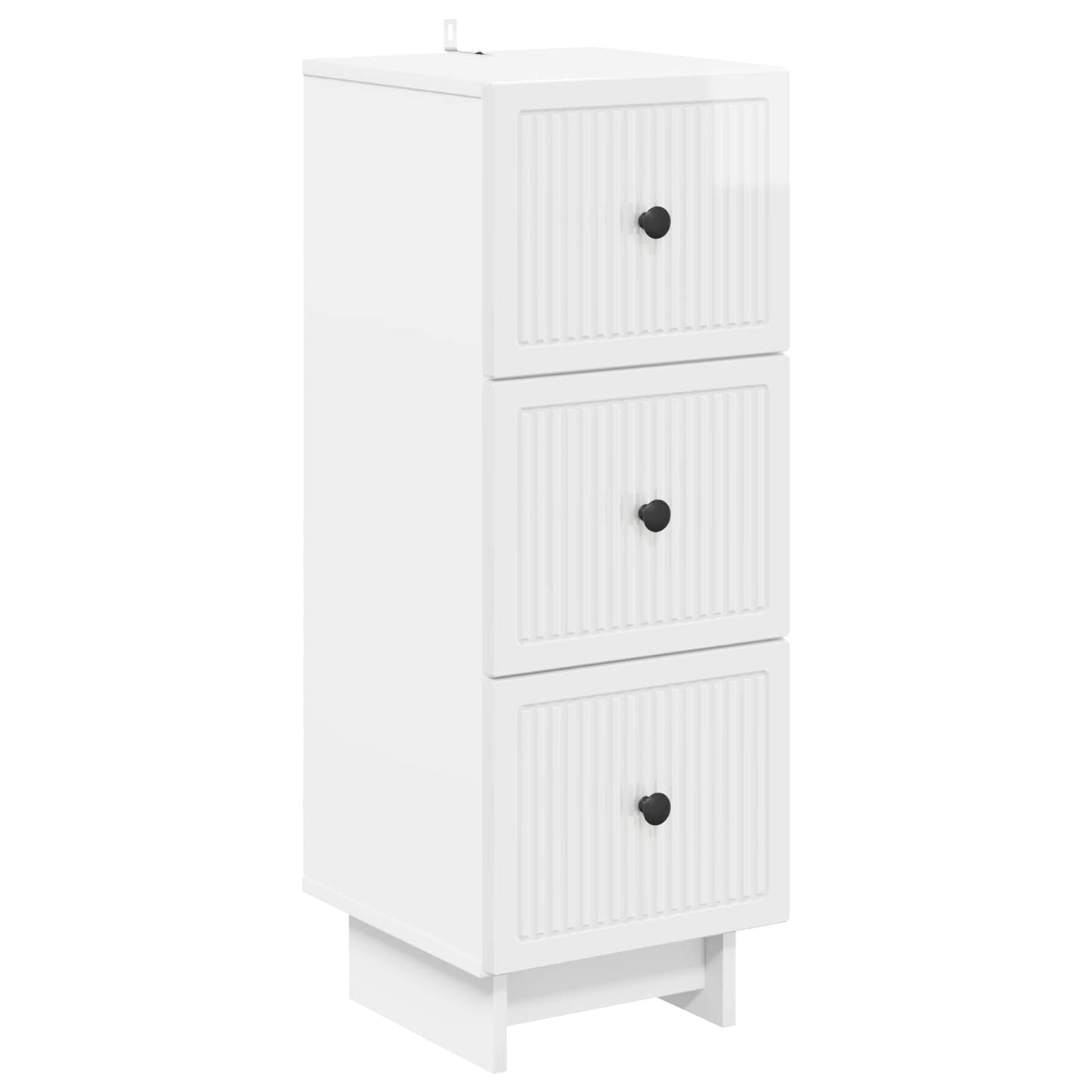 Skuffeskap Høgglans hvit 33 x 34,5 x 90 cm Konstruert tre