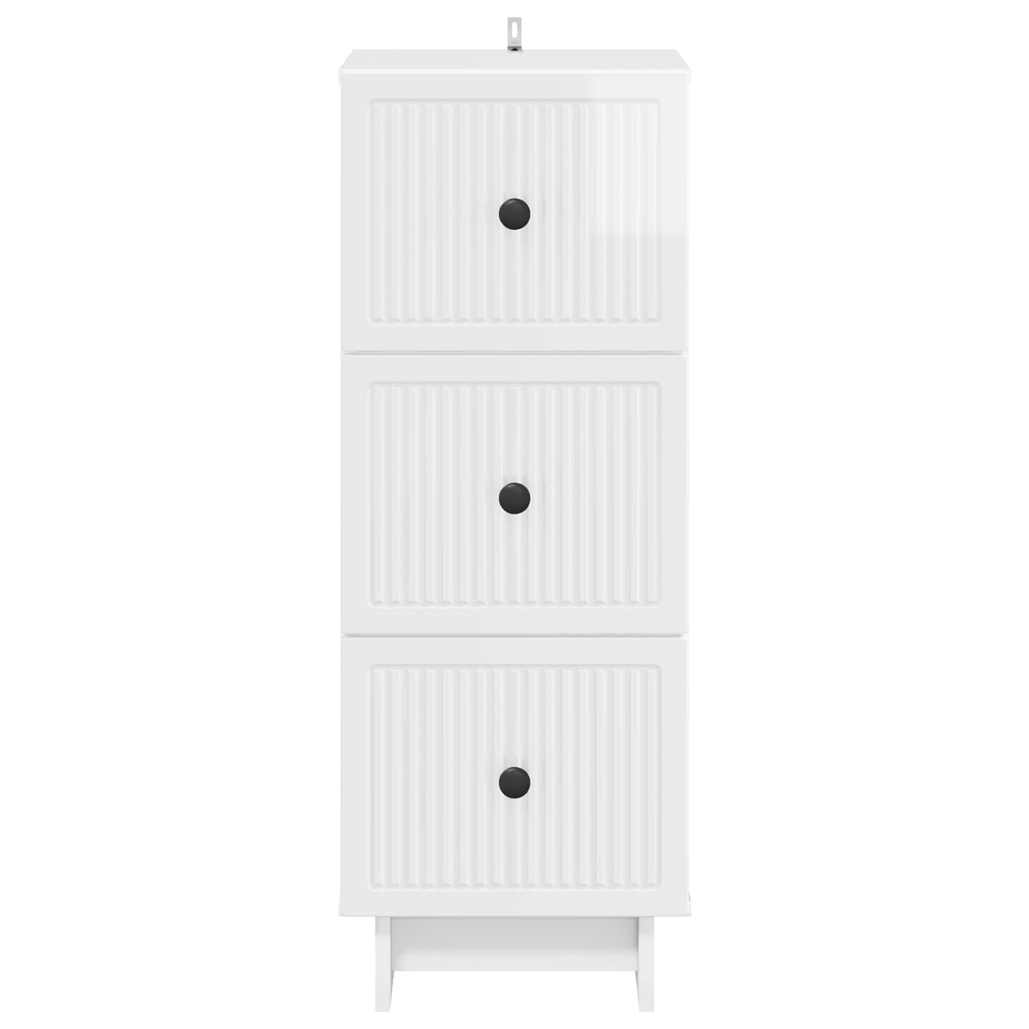Skuffeskap Høgglans hvit 33 x 34,5 x 90 cm Konstruert tre