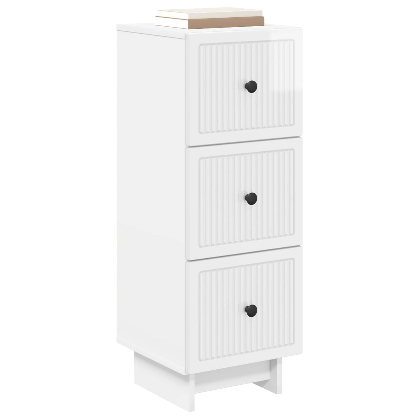Skuffeskap Høgglans hvit 33 x 34,5 x 90 cm Konstruert tre