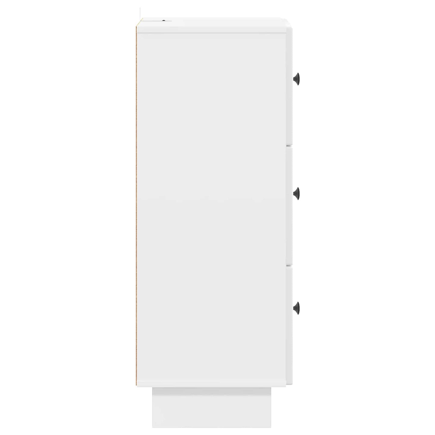 Skuffeskap Høgglans hvit 33 x 34,5 x 90 cm Konstruert tre