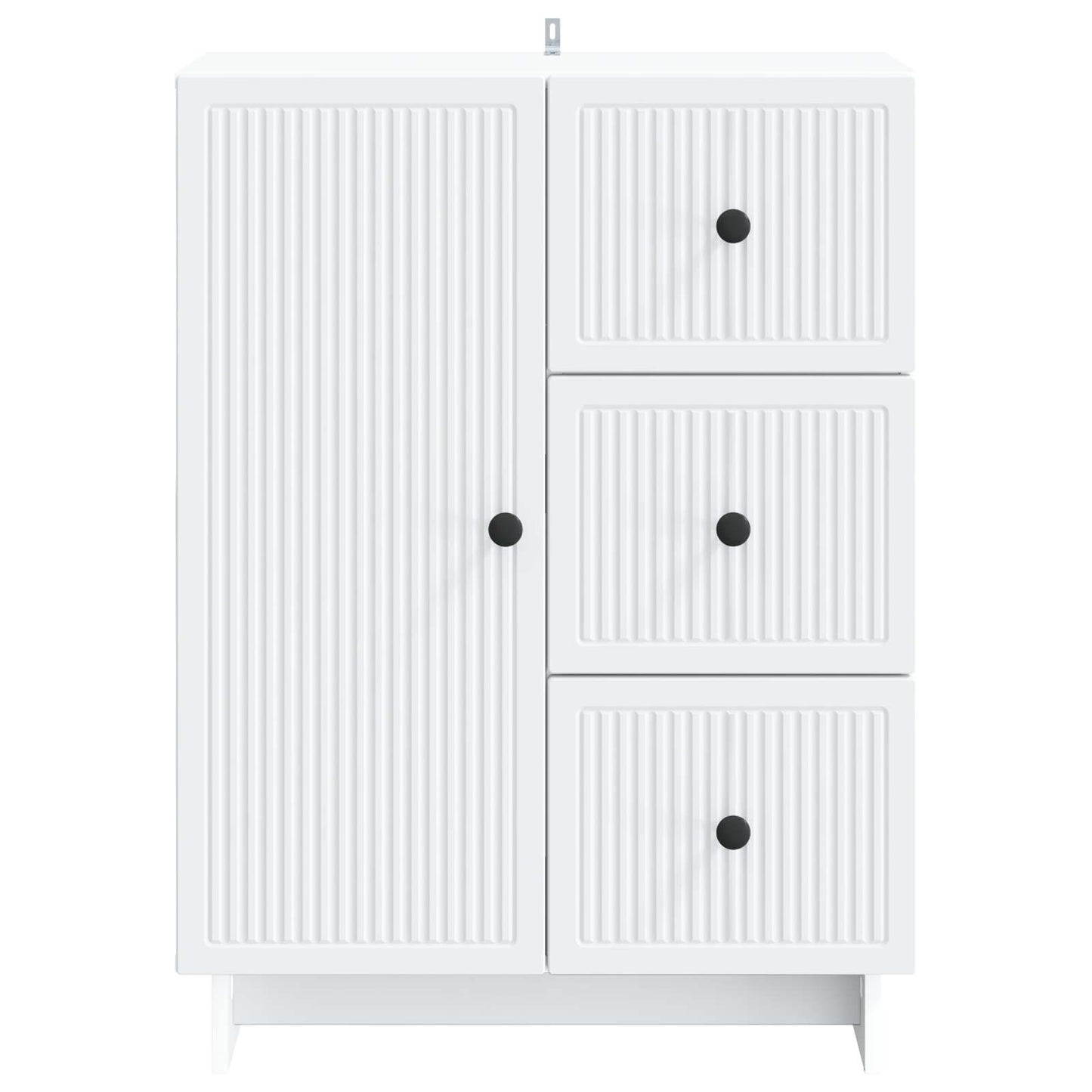 Serviesskap med skuff Hvit 66 x 34,5 x 90 cm Konstruert tre