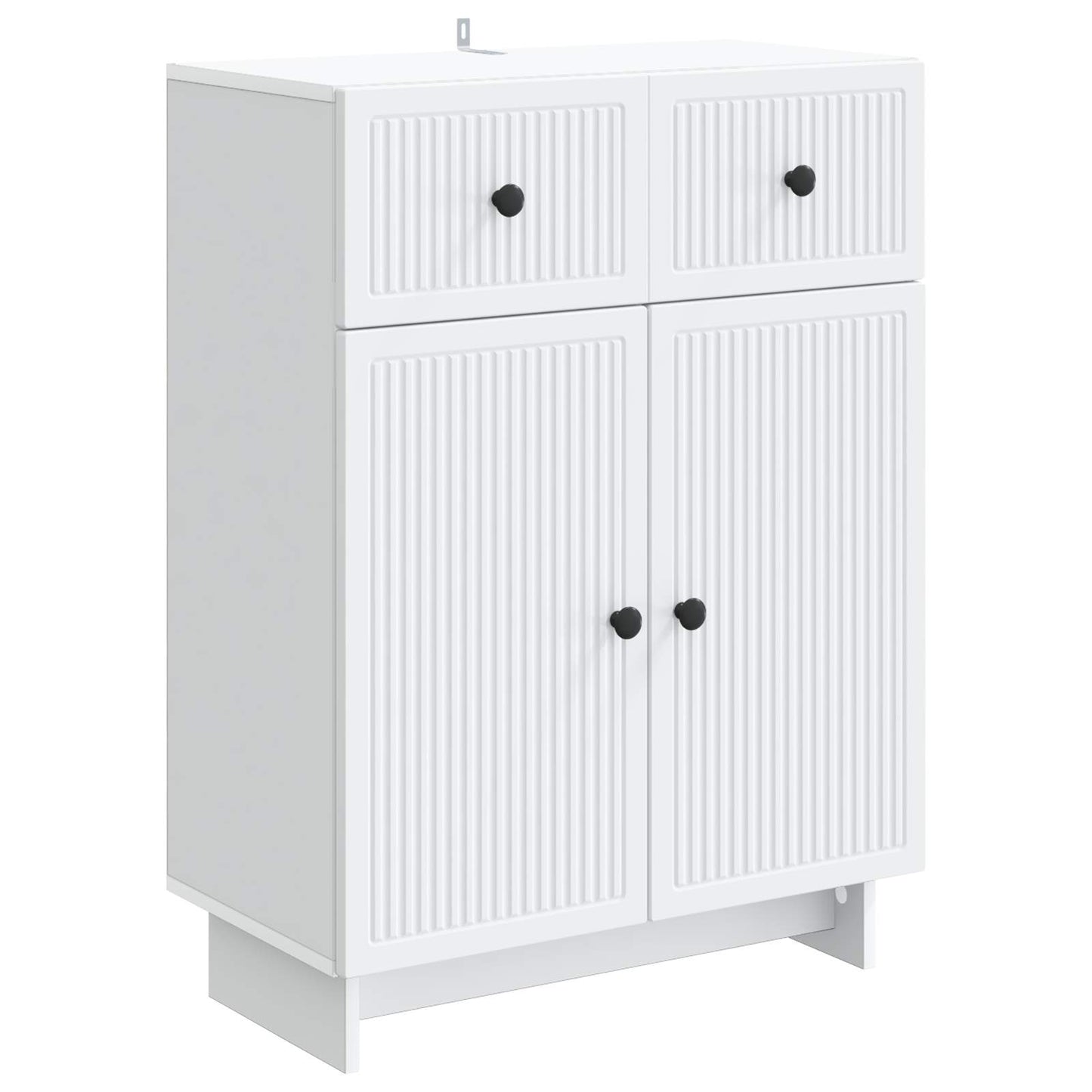 Serviesskap med skuff Hvit 66 x 34,5 x 90 cm Konstruert tre