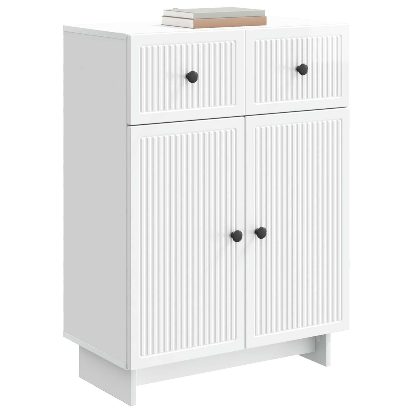 Serviesskap Høgglans hvit 66 x 34,5 x 90 cm Konstruert tre