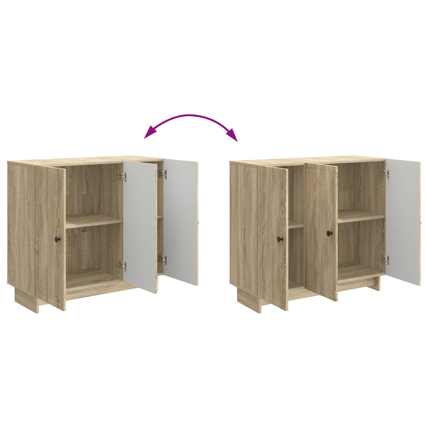 Serviesskap Sonoma eik 89 x 34,5 x 80 cm Konstruert tre