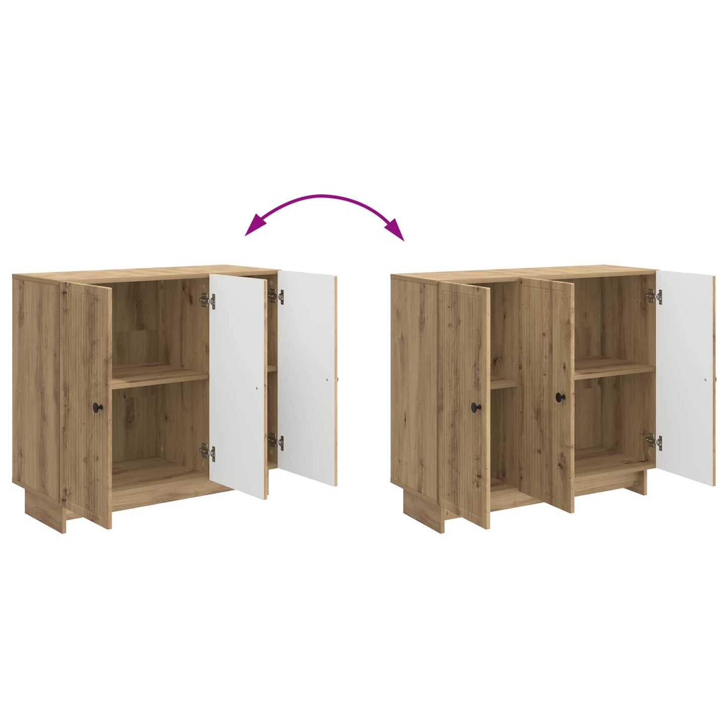 Serviesskap Artisan eik 89 x 34,5 x 80 cm Konstruert tre