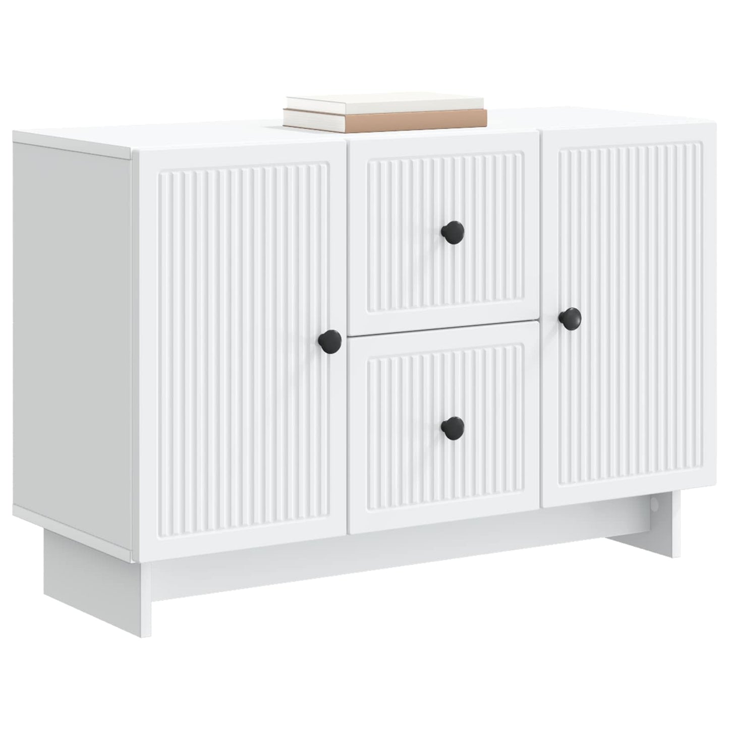 Serviesskap med skuff Hvit 89 x 34,5 x 60 cm Konstruert tre