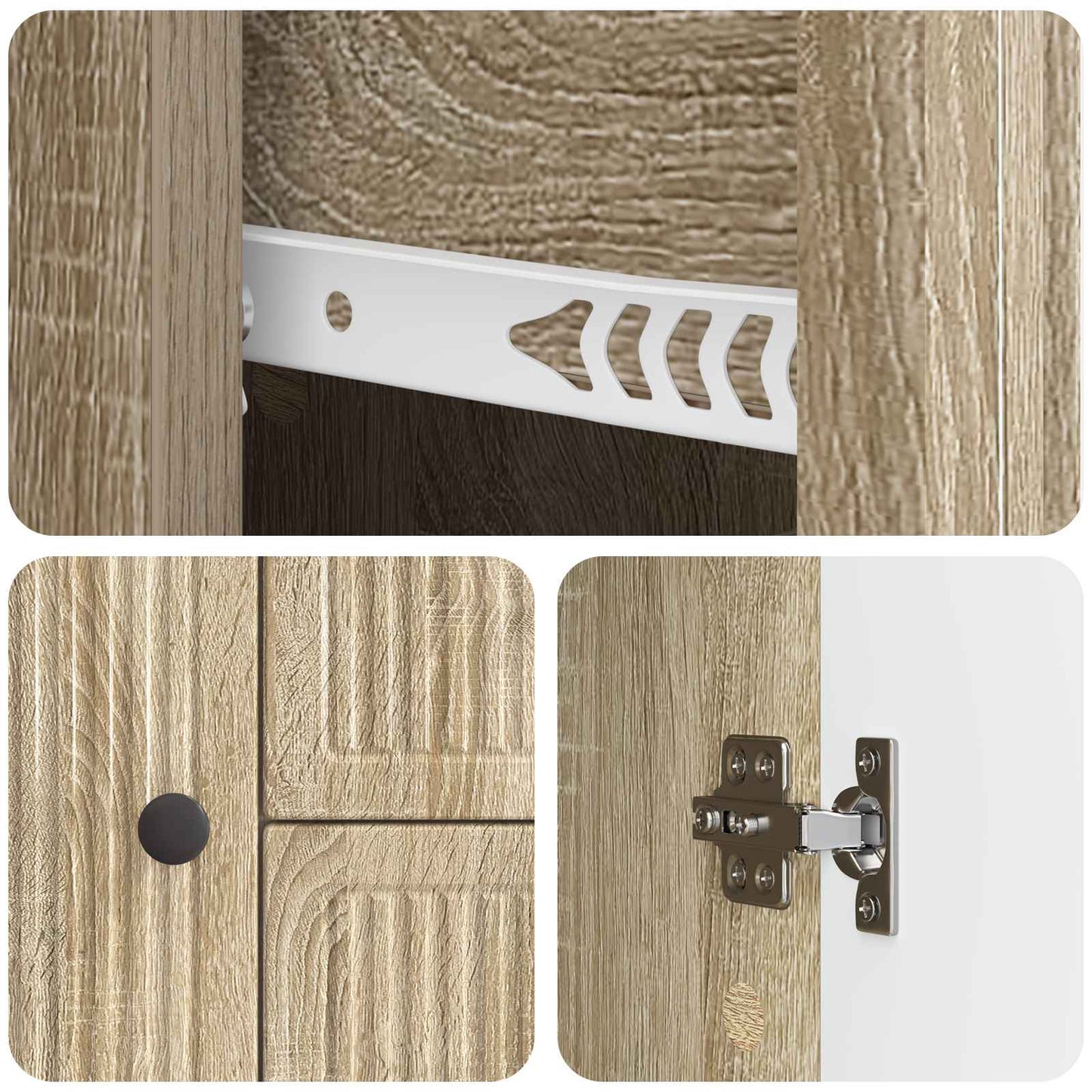 Serviesskap Sonoma eik 89 x 34,5 x 60 cm Konstruert tre