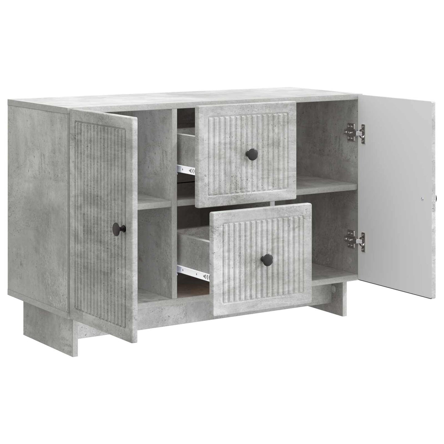 Serviesskap Betonggrå 89 x 34,5 x 60 cm Konstruert tre