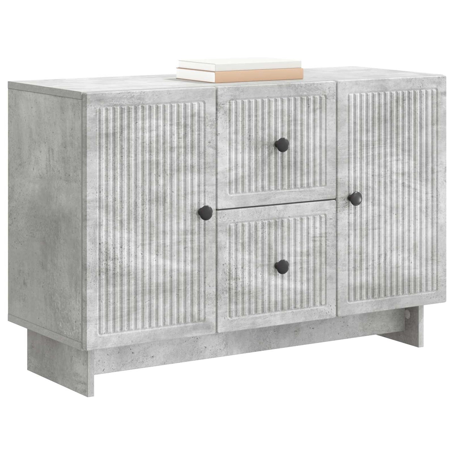 Serviesskap Betonggrå 89 x 34,5 x 60 cm Konstruert tre