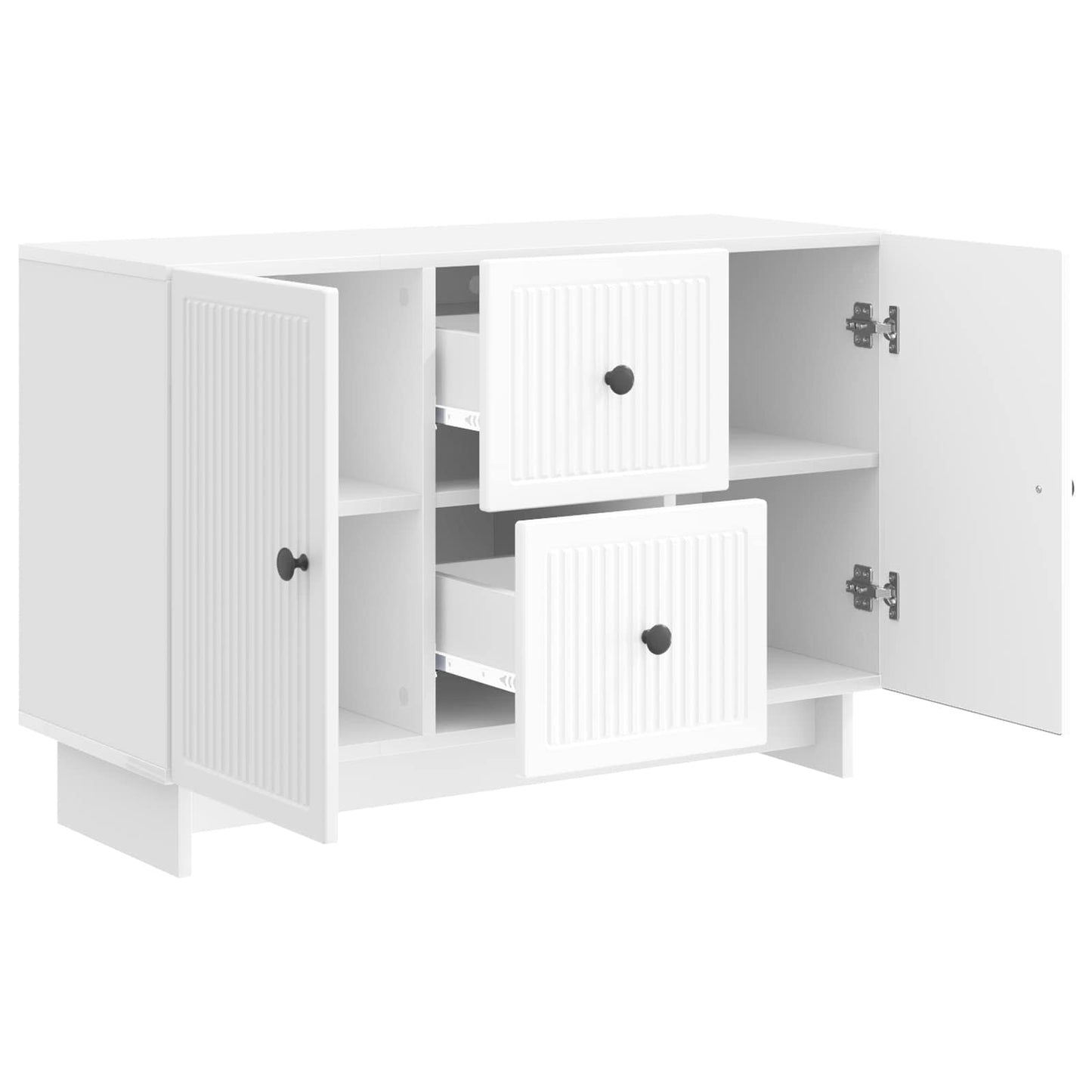 Serviesskap Høgglans hvit 89 x 34,5 x 60 cm Konstruert tre