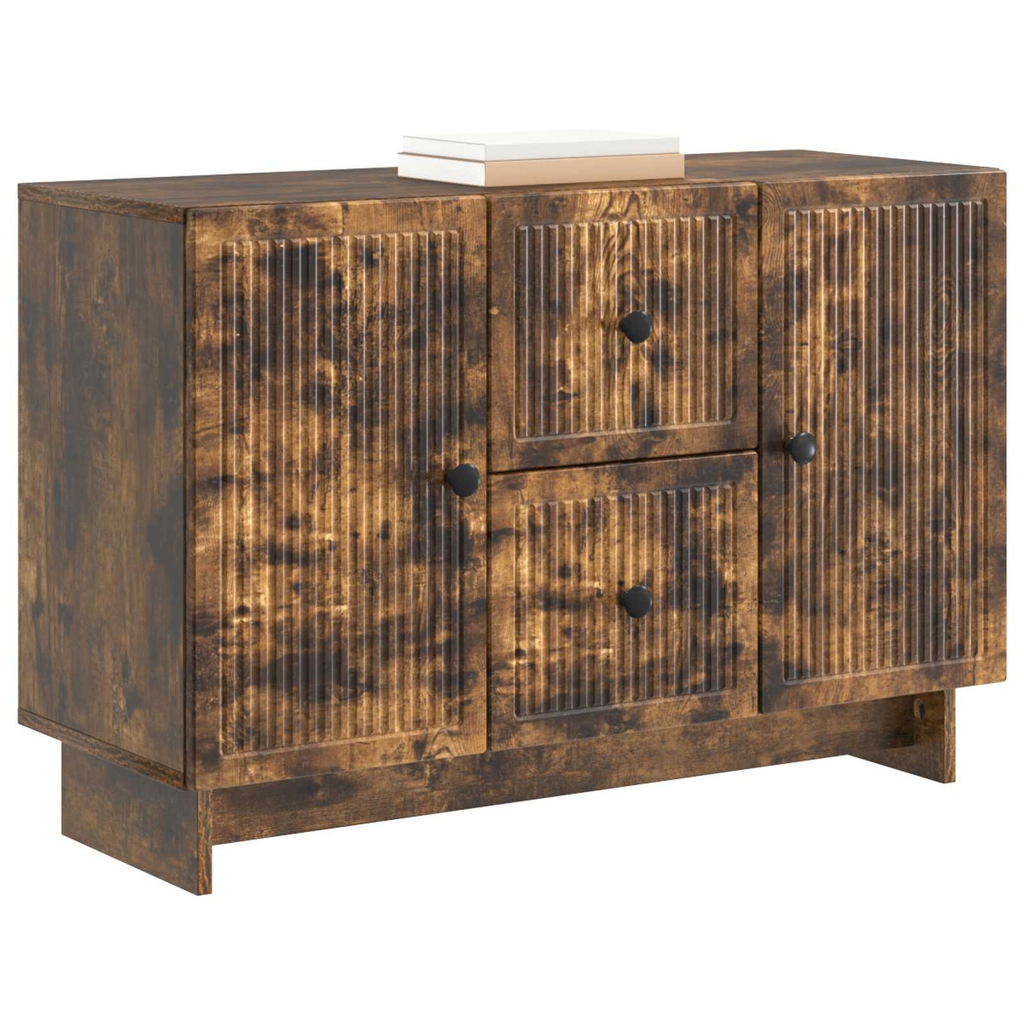 Serviesskap med skuff Røkt Eik 89 x 34,5 x 60 cm Konstruert tre
