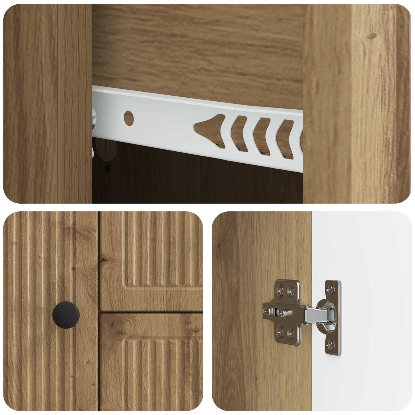 Serviesskap Artisan eik 89 x 34,5 x 60 cm Konstruert tre