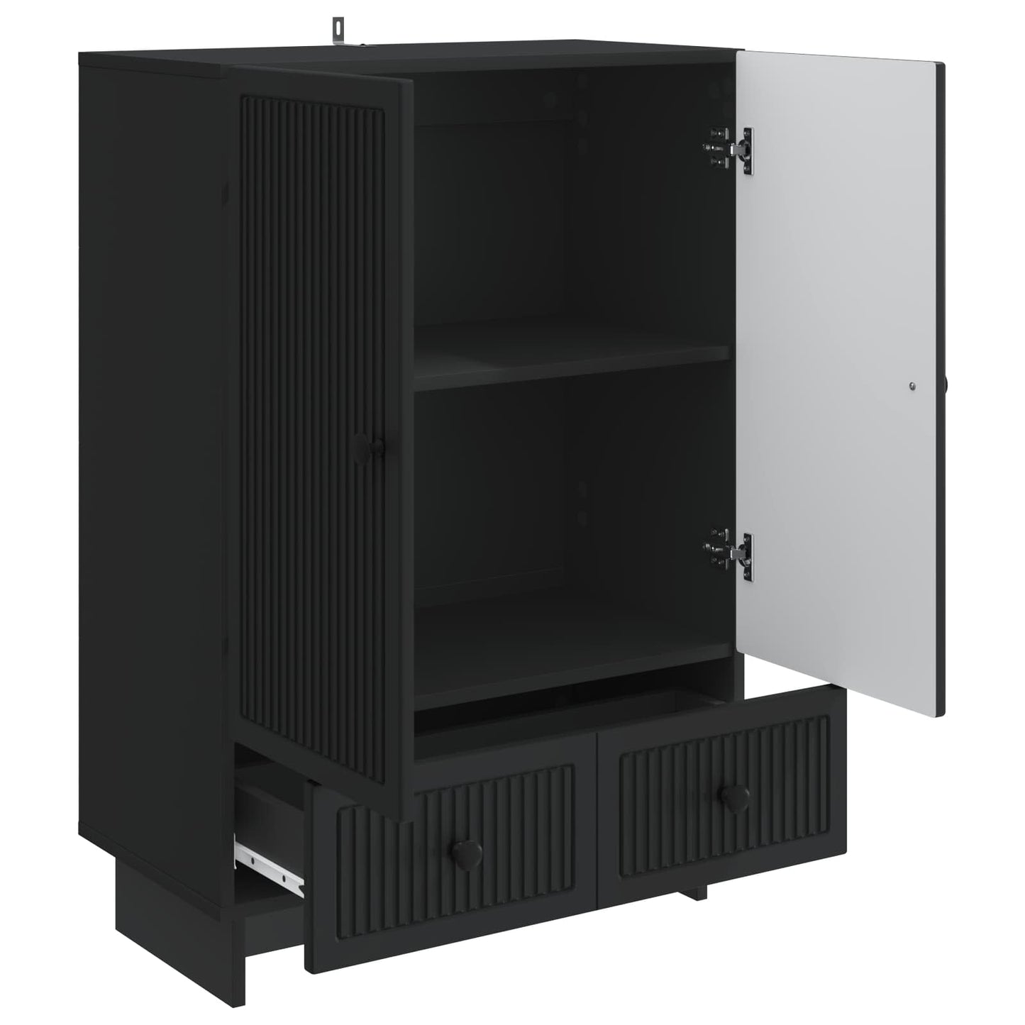 Serviesskap Svart 66 x 34,5 x 95 cm Konstruert tre