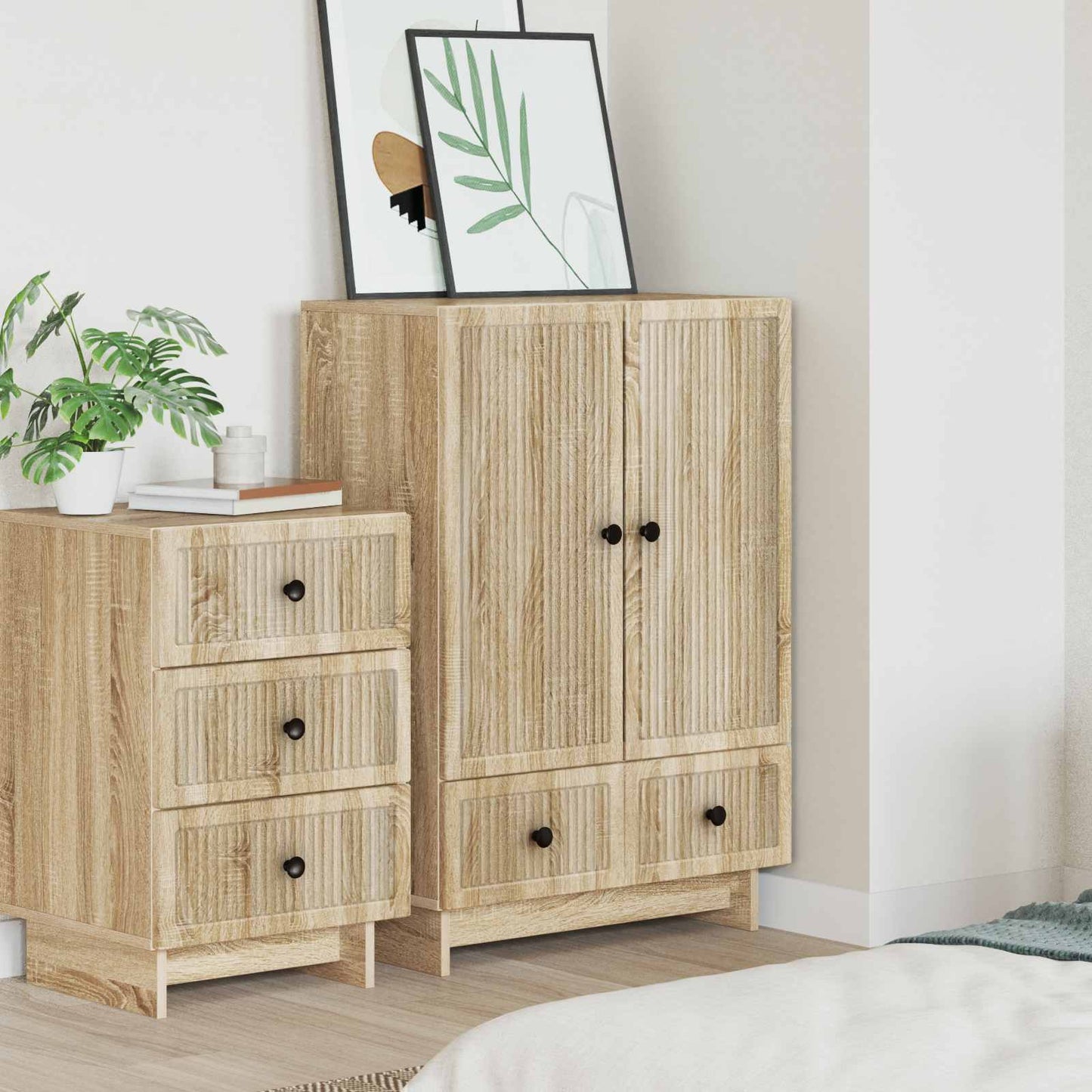 Serviesskap Sonoma eik 66 x 34,5 x 95 cm Konstruert tre