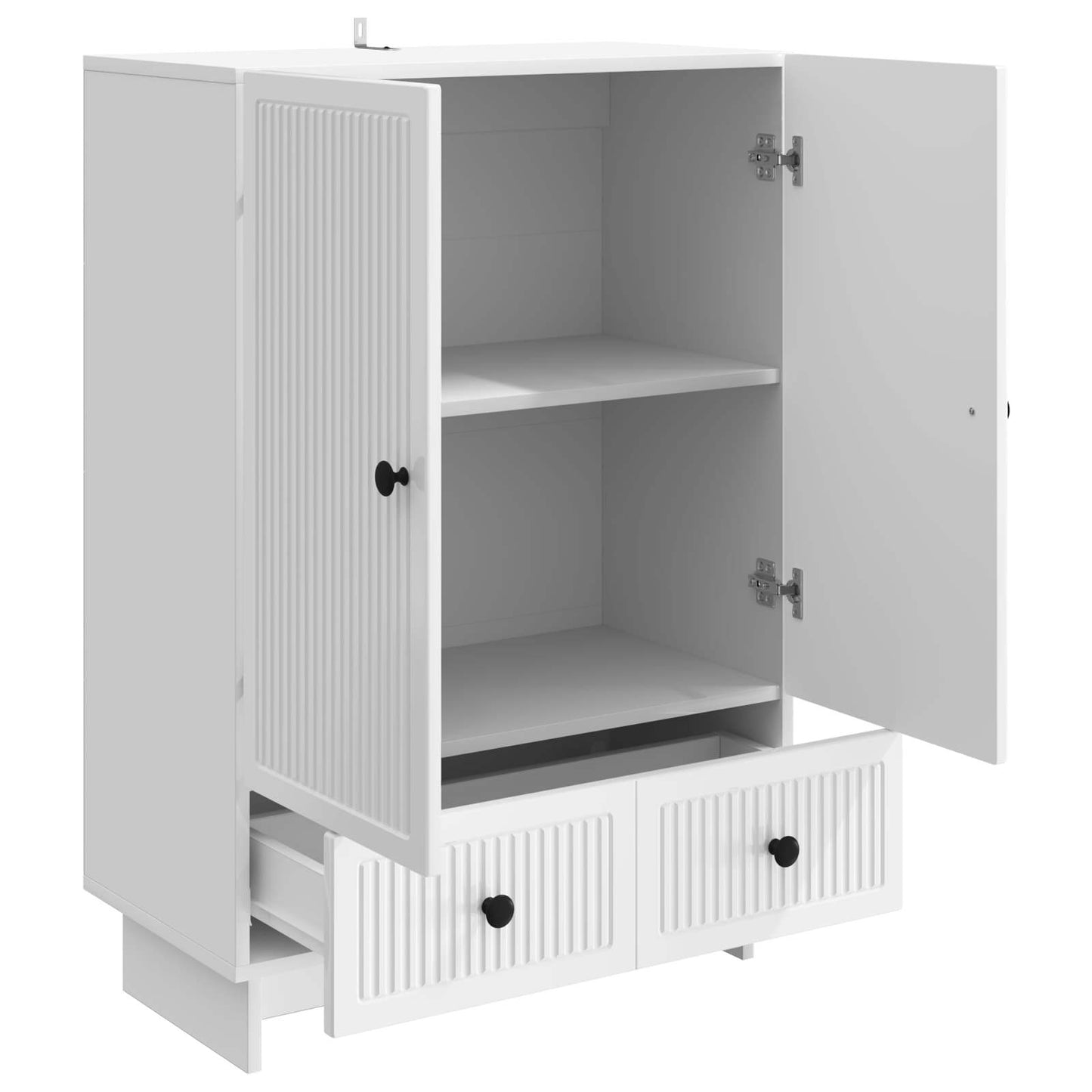 Serviesskap Høgglans Hvit 66 x 34,5 x 95 cm Konstruert tre