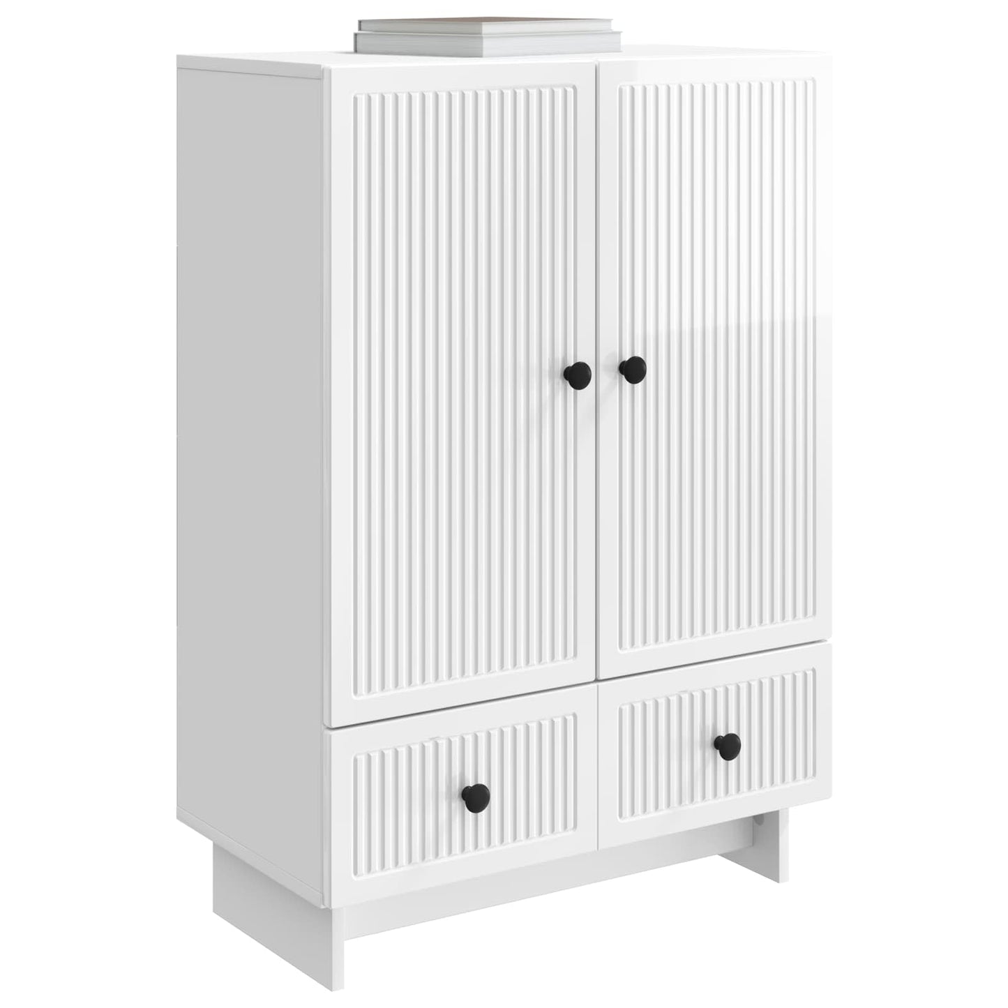 Serviesskap Høgglans Hvit 66 x 34,5 x 95 cm Konstruert tre