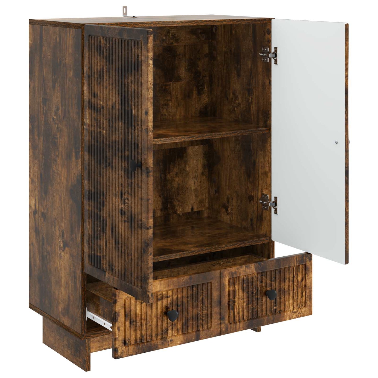 Serviesskap Røkt Eik 66 x 34,5 x 95 cm Konstruert tre