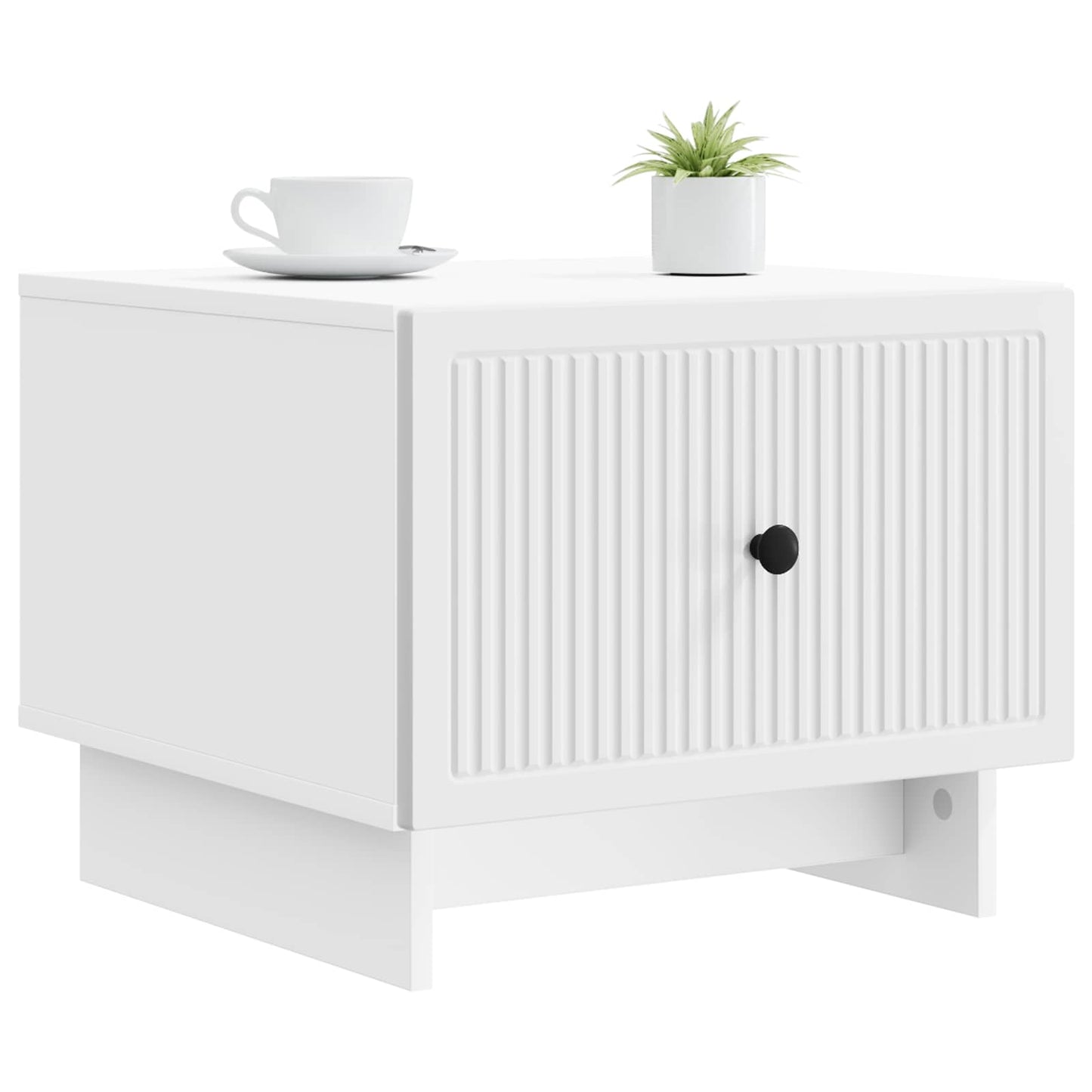 Kaffebord med skuff Hvit 49 x 50 x 40 cm Konstruert tre