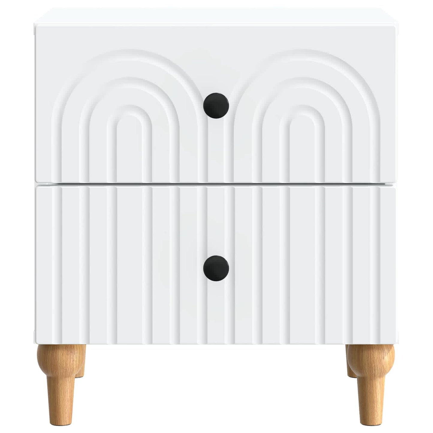 Nattbordskap 2 pcs Hvit 43 x 34,5 x 48 cm Konstruert tre
