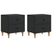 Nattbordskap 2 pcs Svart 43 x 34,5 x 48 cm Konstruert tre