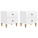Nattbordskap med skuff 2 pcs Høgglans hvit 43 x 34,5 x 48 cm