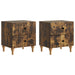 Nattbordskap 2 pcs Røkt Eik 43 x 34,5 x 48 cm Konstruert tre