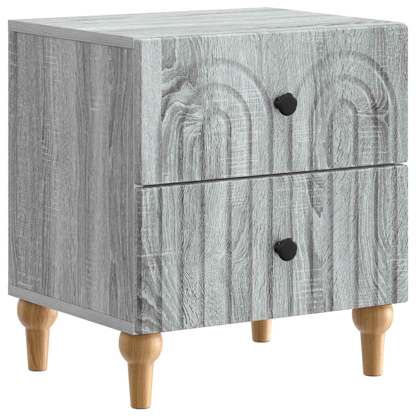 Nattbordskap 2 pcs Grå sonoma 43 x 34,5 x 48 cm Konstruert tre