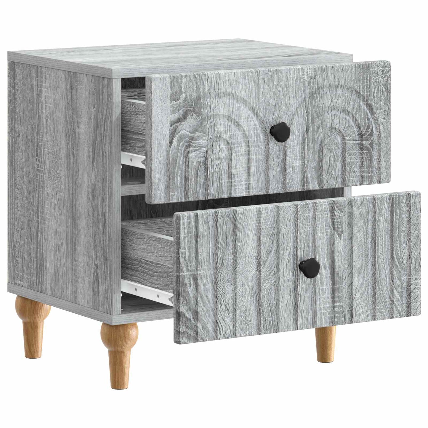 Nattbordskap 2 pcs Grå sonoma 43 x 34,5 x 48 cm Konstruert tre